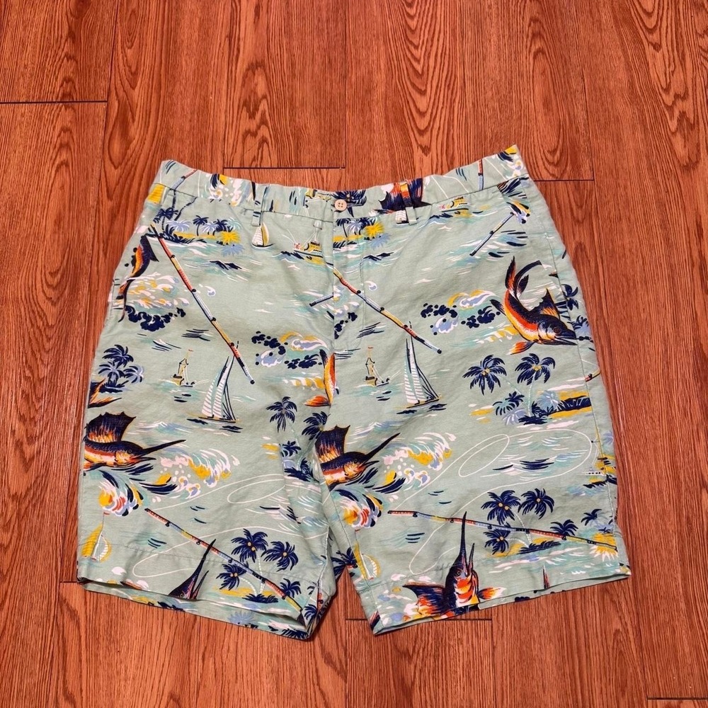 Polo Ralph Lauren Men's Shorts Linen Blend Sailfish Sailing Size 36